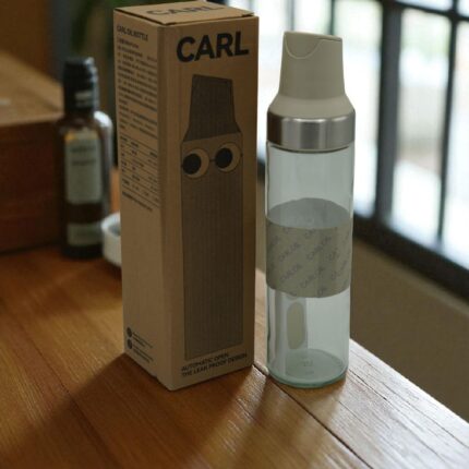 GLASS CARL OIL BOTTLE 500ML FLIPTOP
