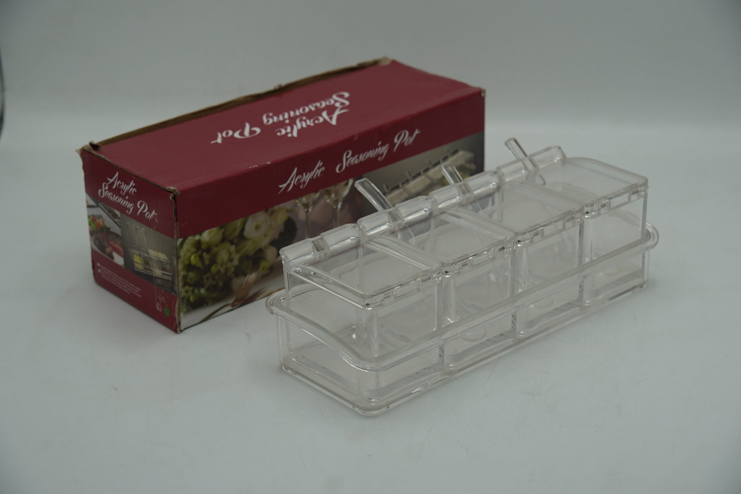 ACRYLIC 4PCS MASALA BOX